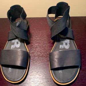Sorel Black Strappy Sandals